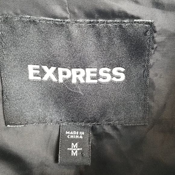 Express Black Faux Fur Coat Medium - Picture 4 of 9